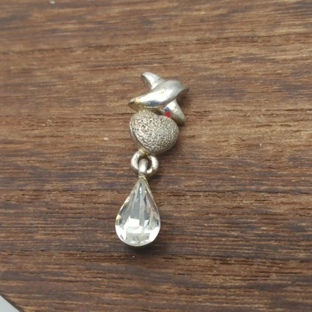 X heart droplet‎ necklace pendant